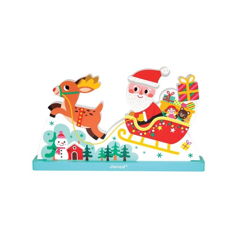 Puzzle Cadre - Le Père Noël dans les Lumières Nordiques