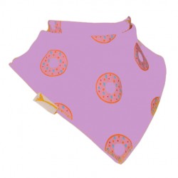 Bavoir bandana Funky Giraffe Humm des donuts violet